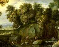 Marten Rijckaert - Landscape with Satyrs